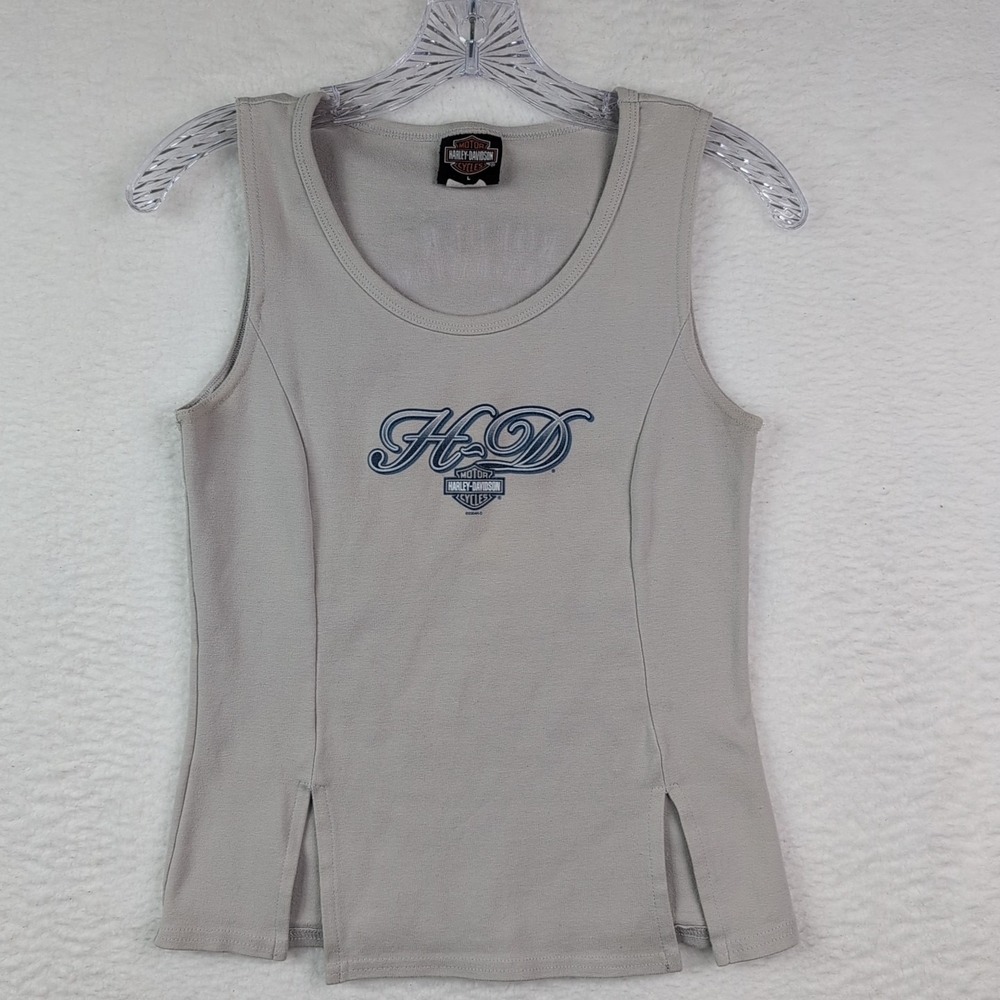 Y2K Harley-Davidson Tank Top Roeder Monroeville Sandusky Ohio Holoubek Womens Lg
